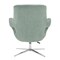Armen Living Quinn Contemporary Adjustable Swivel Accent Chair in Polished Steel Finish with Spa Blue Fabric LCQUCHSB - alternate 5